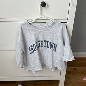 brandy melville cropped georgetown t-shirt